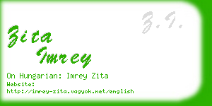 zita imrey business card